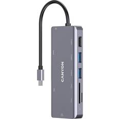 Canyon Docking Usb Tipo-c Cns-tds11/1 Hdmi/3 Usb/1 Rj45/1 Audio/1 Lector