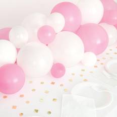 Unique Party Pink White & Gold Balloon Centerpiece Kit With Foil Confetti (Each)