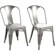 Grey - Metal Chairs Freemans Finn Metal Kitchen Chair