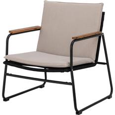 Bloomingville Chaises Bloomingville Chaise Longue Hampton 68 x 71 x 76 cm Noir-beige Fauteuil