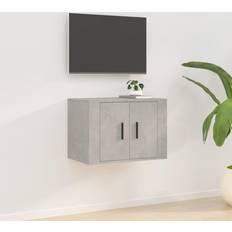 Tv 57 vidaXL Wall Mounted Cabinet Concrete Grey 57 x 34.5 x 40 cm TV Bench