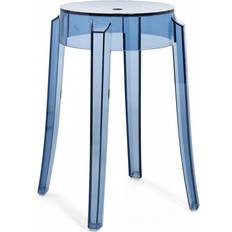 Azul Taburetes Kartell Charles Ghost Hocker 46 cm Puderblau Transparent H x Ø 46 x 27 cm Taburete