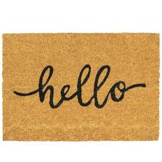 Nicola Spring 40cm Hello Coir Door Brown