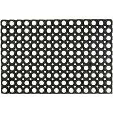 Nicola Spring Heavy Duty Rubber Door Mat Black