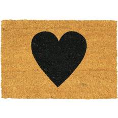 Carpets & Rugs Nicola Spring 40cm Heart Coir Door Mat Black