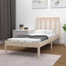 Beds & Mattresses vidaXL Solid Wood Pine Bed Frame 90 x 200 cm