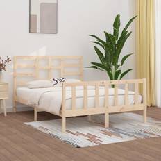 vidaXL Estructura De Cama Madera Maciza De Pino 120x200 cm - Marrón