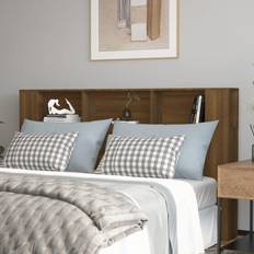 vidaXL Letto Con Scomparti Rovere Marrone 180x18.5x104.5 cm Testiera