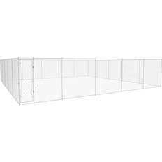 vidaXL Outdoor Dog Kennel Galvanised Steel 950x950x185cm House Cage Playpen