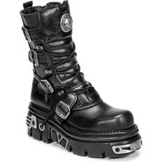 Men - Platform Boots New Rock Reactor Half Boots - Black