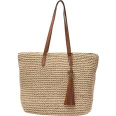 Lauren Ralph Lauren Crochetstraw Medium Whitney Tote Dam Stl. Shoppingväskor