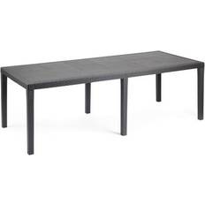 Gris Tables de Jardin Ipae Progarden Table De Jardin Queen Extérieur Rectangulaire Extensible 220 x 90 x 72 cm Gris