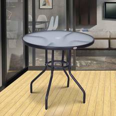80cm round dining table OutSunny Tempered