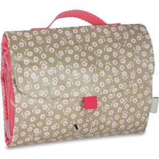 Victoria Green Daisy Threefold Hanging Wash Bag Sage