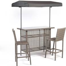 SunTime Outdoor Living Greenland Rattan Outdoor Bar Set