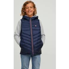 Kinderkleding Jack & Jones Bodywarmer Hood Marine