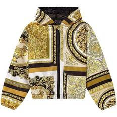 Guld Hoodies Versace Boys Barocco Mosaic Print Hooded Jacket Gold 8Y