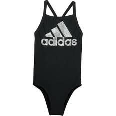 Svarte Badedrakter Adidas Big Logo Swimsuit 7-8Y