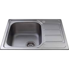 CDA Single Inset Chrome Kitchen Sink