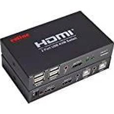 Kvm switch hdmi usb Roline KVM Switch, HDMI 4K, USB, 1 bruger 2 pc'er (14.01.3426)