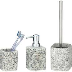 Grau Türregale Wenko Bad-Accessoire-Set TERRAZZO