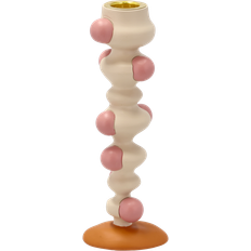 Villa Collection Styles Candle Sticks Bobbles 18 cm Offwhite-Pink Candlestick