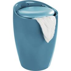 Vert Paniers à linge Wenko Tabouret De Douche 2-en-1 20L Candy Petrol