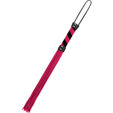 Pink Whips Rimba Lederpeitsche pink-schwarz mit 36 Striemen