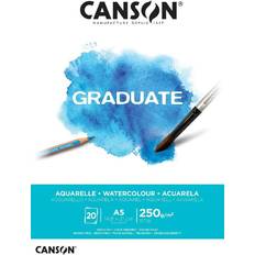 Canson Papiers aquarelle Canson Heft Block, Graduate Aquarell (FSC, Blanko, A5, 20 x)