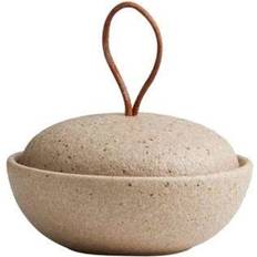 Nordal Brugskunst Nordal Krukke m/ låg "Sandy" sandfarvet Vase
