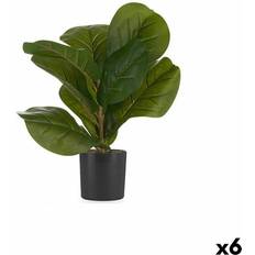 Negro Plantas Artificiales Ibergarden Decorativa 9.5 x 42 x 9.5 cm Plástico 6 Unidades Planta Artificial