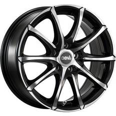 Car Rims DBV Tropez Black glossy front polished 6.5x15 5x114.3 ET40