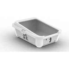 MP Trendy Cat Litter Box 50,5 x 38,5 x 18 cm White/Grey