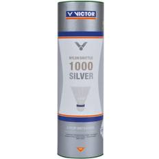 Shuttlecocks Victor Badminton Nylon Shuttlecock 1000 Silver 6PC Tube