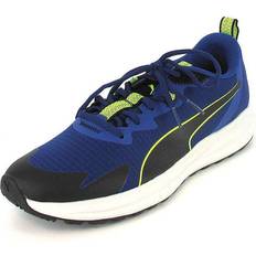 Puma Unisex Twitch Runner Trail löparskor, Blazing Blue Lime Squeeze Svart