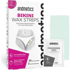 Prodotti per la Rimozione dei Capelli Andmetics Body Wax strips Bikini Wax Strips 20 Bikini Wax Strips + 2 Calming Oil Wipes 1