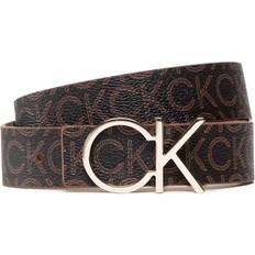 Beige - Donna Cinture Calvin Klein Cintura da donna Re-Lock Ck Rev Belt K60K610156 - Marrone