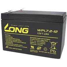 Batterier 12v 7.2 ah Kung Long Long WPL7.2-12 Blybatteri 12 V 7.2 Ah Blyfle.