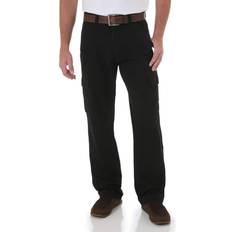 Wrangler Men Pants Wrangler Men's Twill Cargo Pants, 33X32, Black