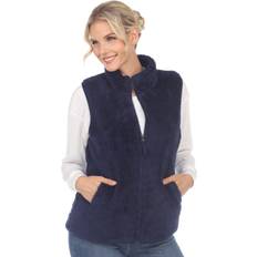 White Mark Women Zip-Up Sherpa Vest