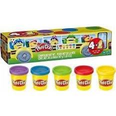 Plástico Arcilla Hasbro F7368EU4 Play-Doh Schulbus 4 1 Dosen, 5er-Pack, Knetset