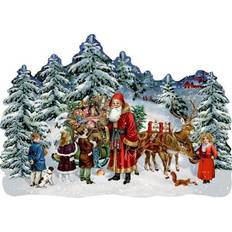 Julekalendere Coppenrath Gammeldags julekalender med glimmer Julemanden og hans kane