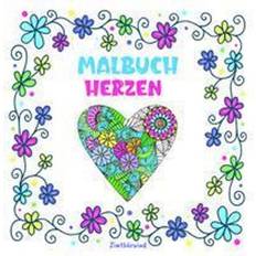 Mandala Malbuch für Erwachsene und Kinder ab 10 Jahren mit Blumen und Herzen