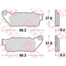 Pièces de Vélo TRW Lucas Sintered Doublure MCB817SH