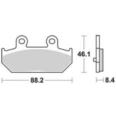 Pièces de Vélo TRW Sinter Maxi Scooter MCB751SRM