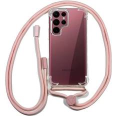 Cool Custodia Con Cordoncino Rosa Freddo Per Samsung Galaxy S22 Ultra S908
