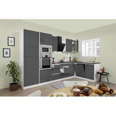 Respekta Cucina Angolo Cottura Senza Maniglie - Bianco/Grigio