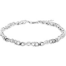 Amor Ladies Bracelet 21cm Infinity Hearts 925 Silver Rhodium-Plated White Zirconia