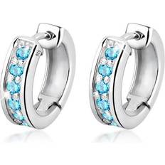 Elli dam kreoler gnistrande andd med zirkoniumkristaller 925 sterlingsilver
