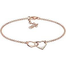 Diamore Armband 925 Sterling Silver Roséguld Pläterade - Hjärtan Diamant